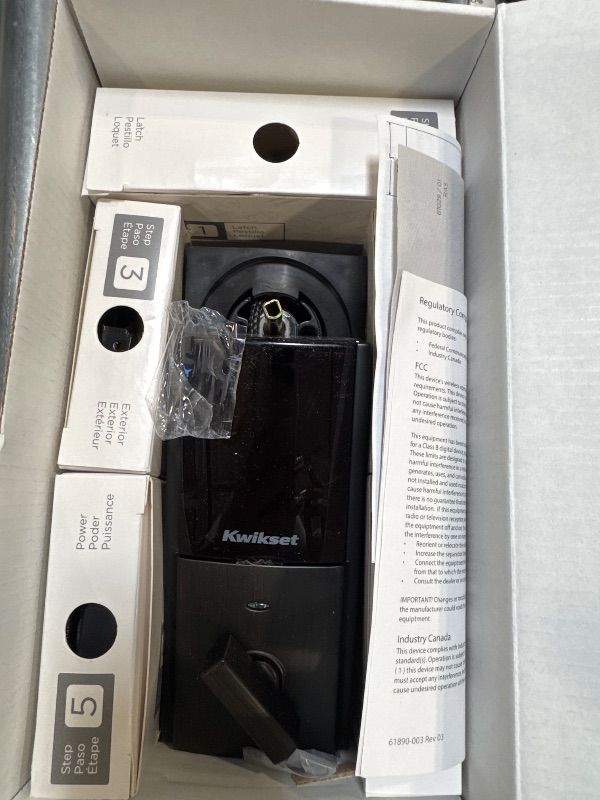 Photo 1 of Kwikset Home Connect 620 Smart Lock Deadbolt with Z-Wave Technology, Works with Ring Alarm, Samsung Smartthings and More, Z-Wave Hub Required, Contemporary Design in Venetian Bronze