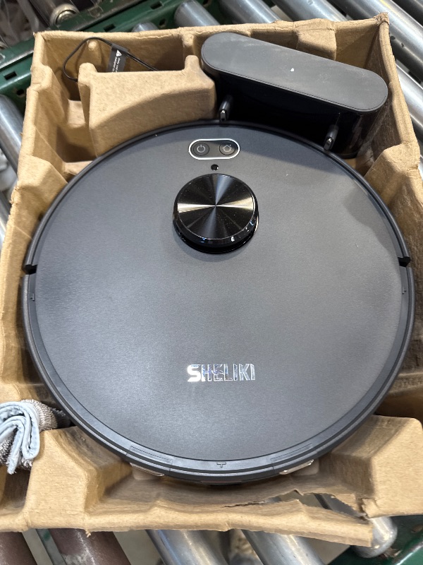 Photo 1 of Robot Vacuum and Mop, Mapping Robotic Vacuums Cleaner with LiDAR Navigation Smart & Strong Suction, WiFi/App/Alexa/Voice Control, Obstacle Avoidance, for Home, Wood/Hard Floors, Pet Hair -Grey