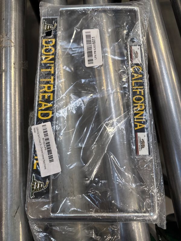 Photo 1 of California Don't Tread 2nd Amendment Chrome License Plate Frame