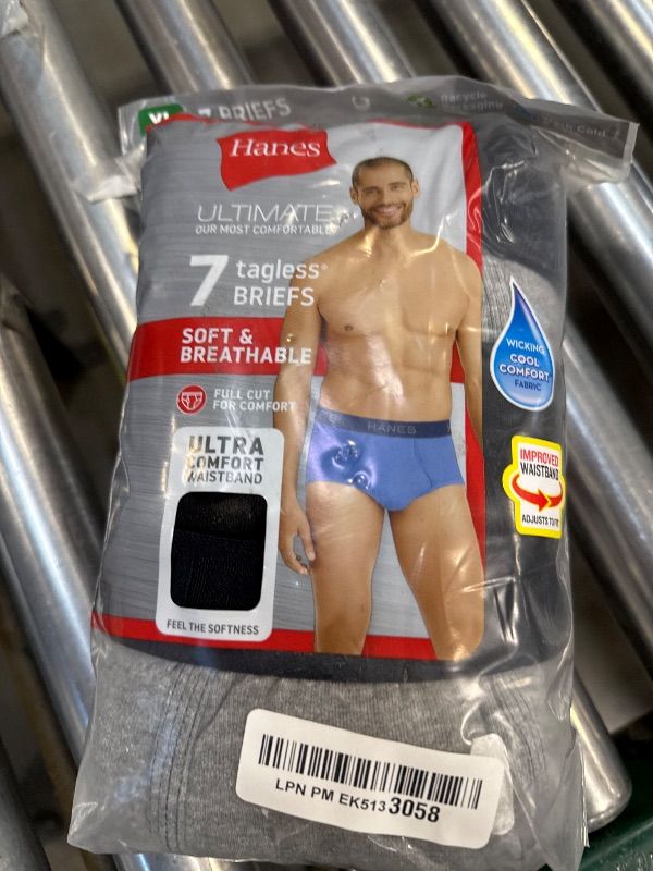 Photo 1 of Hanes mens Ultimate Tagless Brief, 7 Pack - Assorted, X-Large
