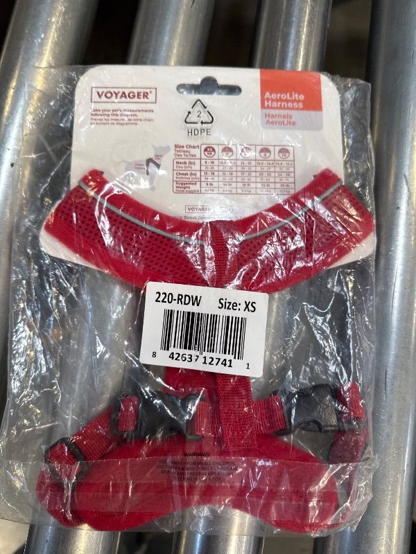 Photo 1 of Best Pet Supplies Voyager Aerolite No Pull Mesh Dog Harness, Reflective Stitching, Breathable Harness, Adjustable for Walking, Training, Running, Heavy Duty and Durable, Baby Red, XS