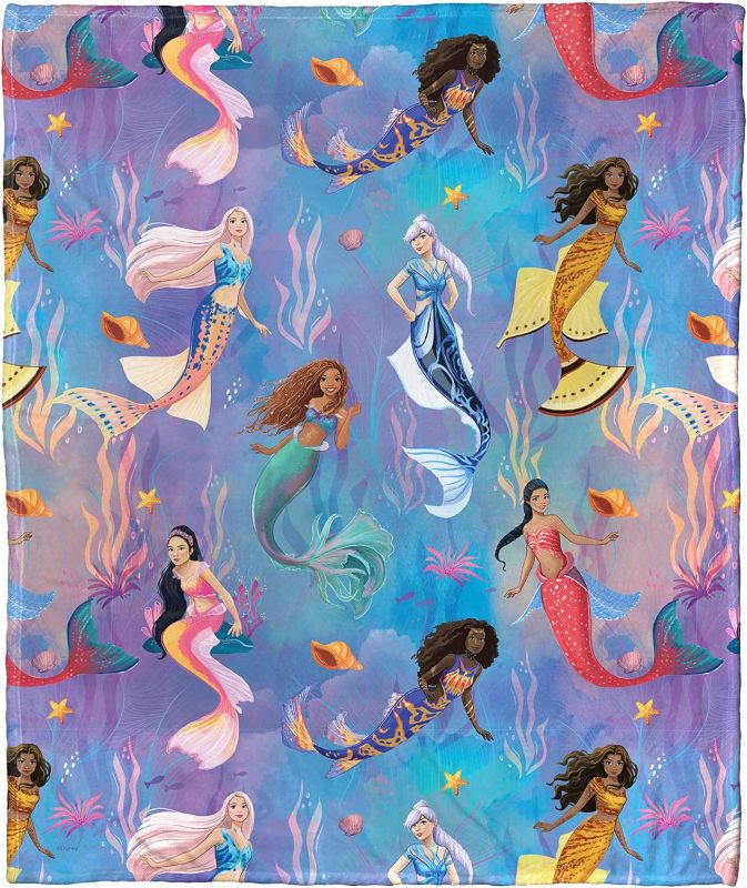Photo 1 of Northwest Little Mermaid/Ariel Silk Touch Throw Blanket, 50" x 60", Dancing Mersisters