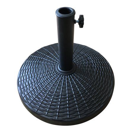 Photo 1 of Mainstays 22 Lbs Black Round Powder Coated Resin Patio Umbrella Base
