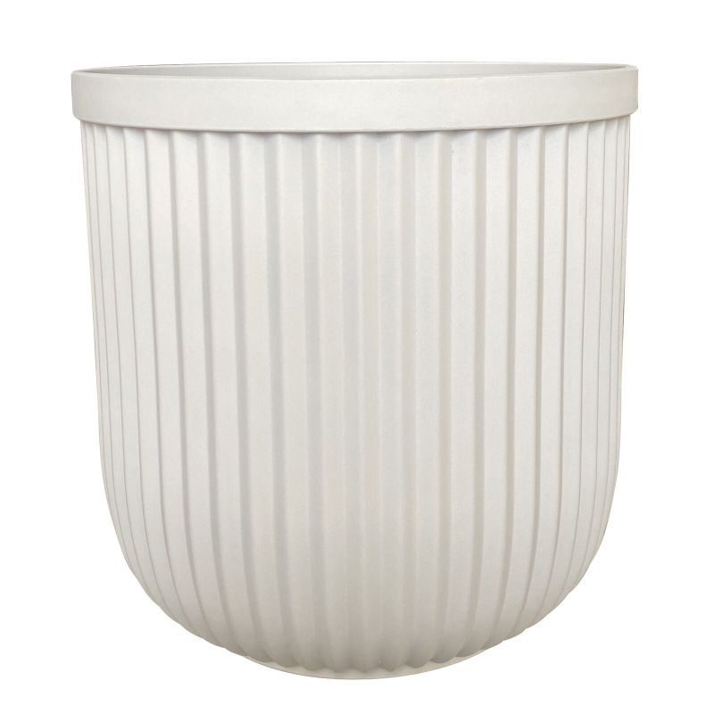 Photo 1 of Better Homes & Gardens 16 W X 16 L X 15.8 H Ellan White Resin Plant Pot Planter
