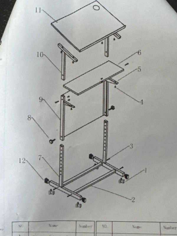 Photo 1 of Stand Up Lectern, Height Adjustment Portable Pulpit, 