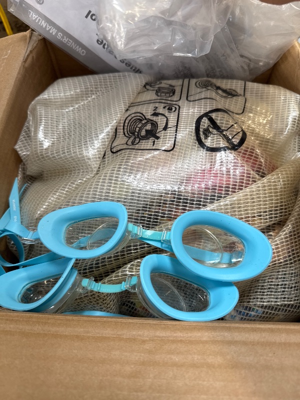 Photo 1 of Bluescape Transparent 8 Ft 3D Above Ground Ring Pool with 2 Pairs of Goggles Round Ages 6 and up Unisex
