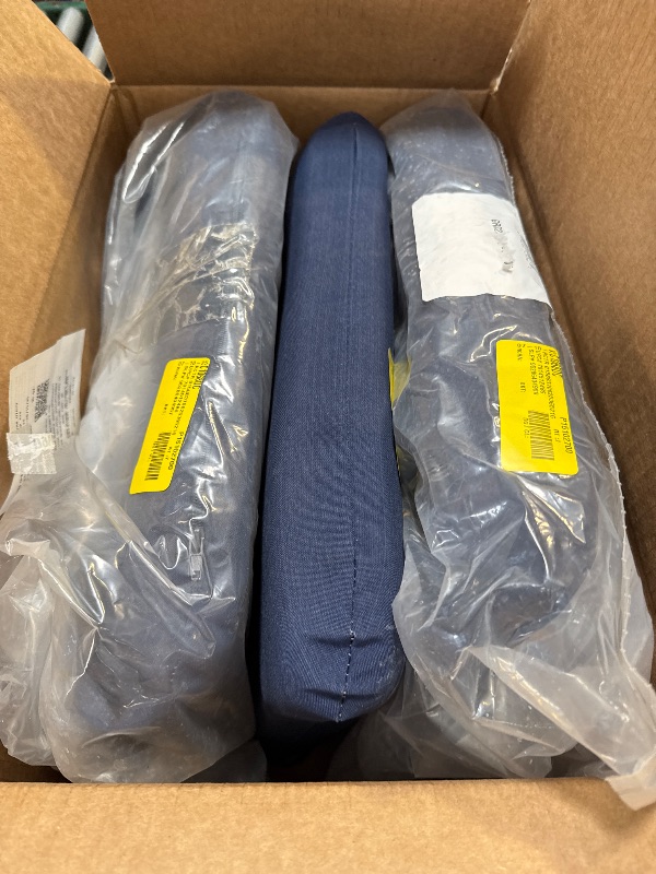 Photo 1 of Pack of 3 Mainstays 15.5 D X 17 W Navy Blue Rectangle Outdoor Seat Pads