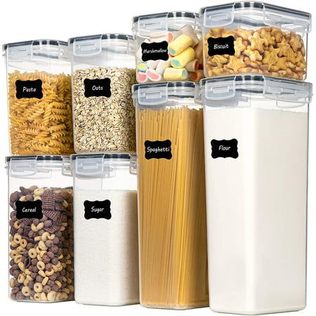 Photo 1 of Kitchen Food Storage Containers Set Kitchen Pantry Organization and Storage with Easy Lock Lids 8 Pieces