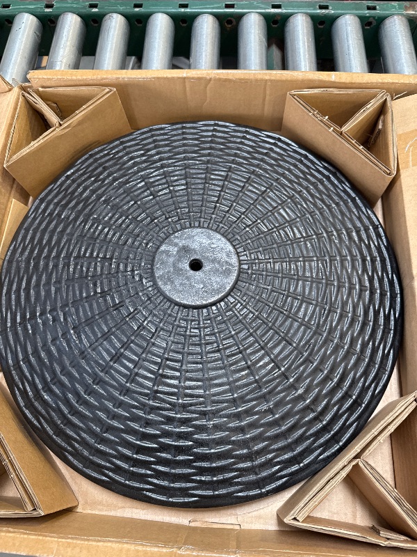 Photo 1 of Mainstays 22 Lbs Black Round Powder Coated Resin Patio Umbrella Base
