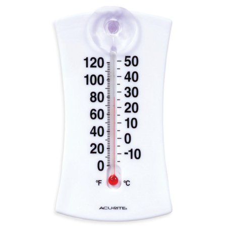Photo 1 of AcuRite 6 Analog Thermometer in/Out with Suction Cup; 1.6 X 7.4 Not Battery Powered; Plastic