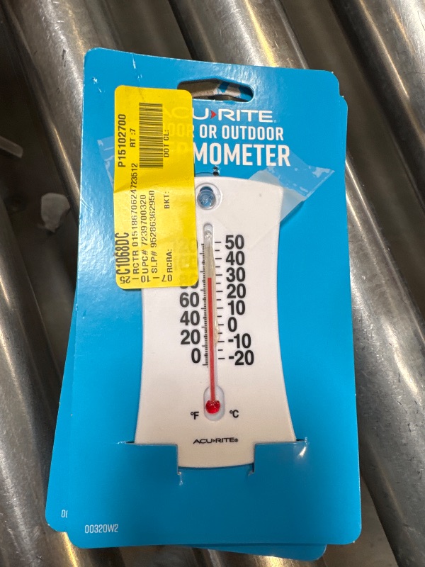 Photo 1 of AcuRite 6 Analog Thermometer in/Out with Suction Cup; 1.6 X 7.4 Not Battery Powered; Plastic
