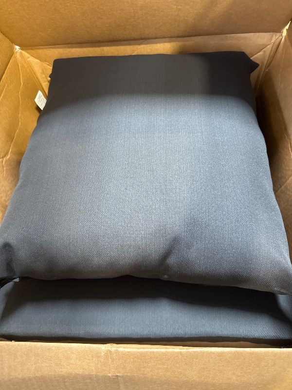 Photo 1 of Mainstays 45 L X 22.75 W Black Rectangle Outdoor 2 Piece Deep Seat Cushion
