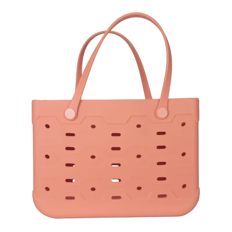 Photo 1 of Mainstays  Large Plastic Laundry Flex Tote, Melon Juice
