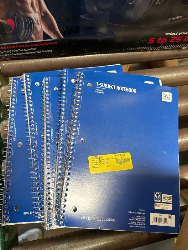 Photo 1 of Pack of 5 Pen+Gear 1-Subject Notebook Wide Ruled Blue 70 Sheets
