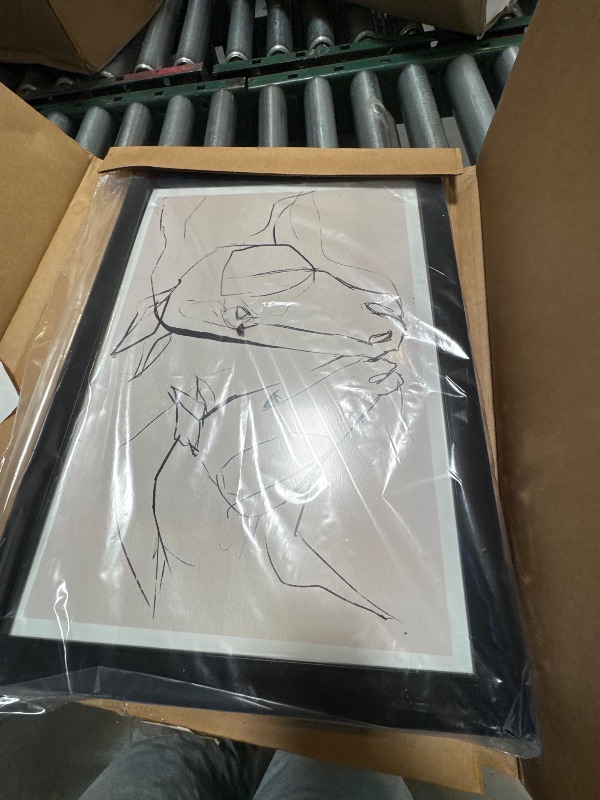 Photo 1 of Wynwood Studio Animals Framed Wall Art Prints 'Mother and Colt II' Home Décor, 19" x 13", Black, White
