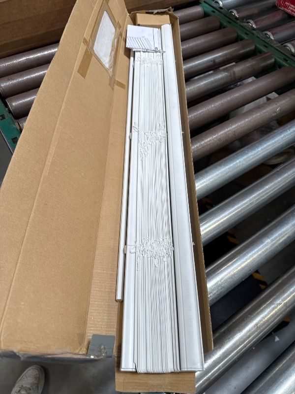 Photo 1 of Mainstays 1 Cordless Room Darkening Vinyl Blinds 31 Width X 72 Length White
