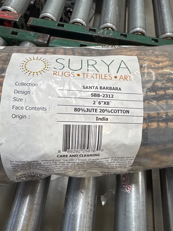 Photo 1 of Surya SBB2312-268 Santa Barbara 96 X 30 Inch Tan Rug in 2.5 X 8, Runner
