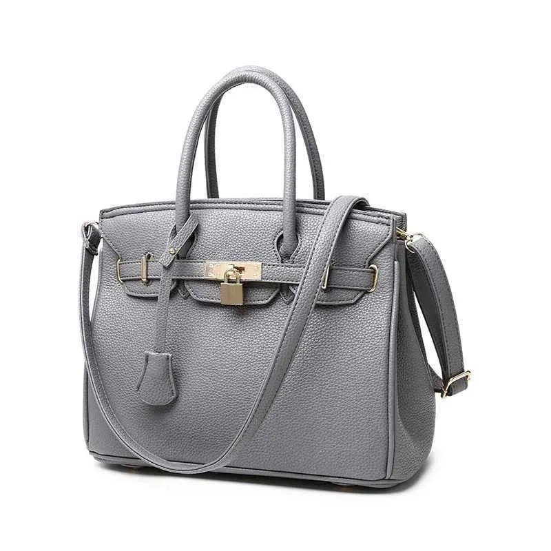 Photo 1 of Chic Litchi Leather Tote Bag