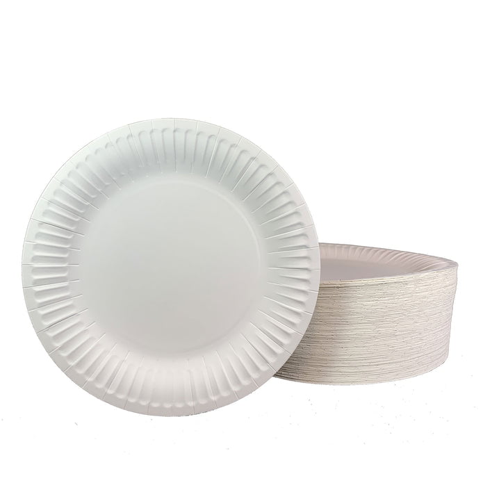 Photo 1 of DHG Professional the Heavy Weight Standard 9-Inch Grease Resistant Paper Plates Coated White 125 Plates
