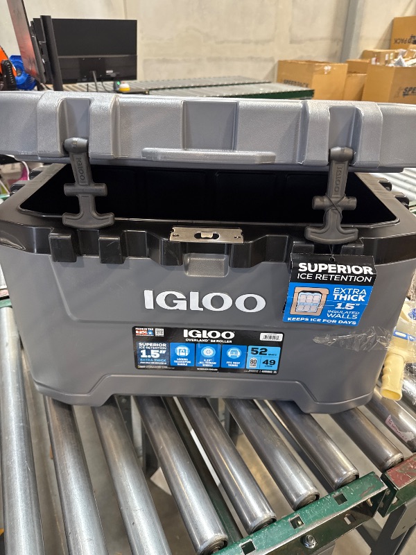 Photo 1 of Igloo 52 QT Overland Ice Chest Cooler with Wheels Gray
