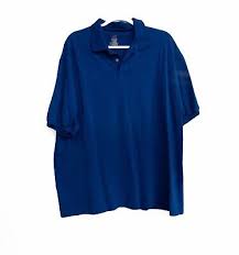 Photo 1 of
Hanes Mens Blue Cotton Polo Shirt Solid Short Sleeve Collared Top Pullover 2XL