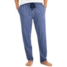 Photo 1 of Men's Pajama Pants Soft Lightweight Open-Hem Lounge Pants Jersey PJ Bottoms with Pockets and Drawstring size large