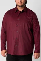 Photo 1 of Shaquille O'Neal XLG Mens Long Sleeve Classic Fit Big and Tall Button-Down Shirt