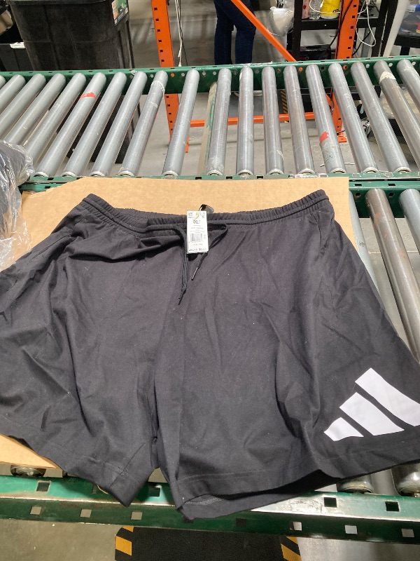 Photo 1 of Adidas Essentials Big Logo Mens Single Jersey Shorts 4XLT Black-White