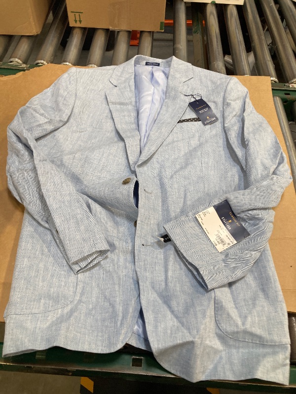 Photo 1 of Stafford Men's Linen Cotton Classic Fit Sport Coat, 42 Regular, Blue