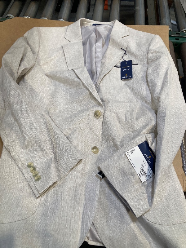 Photo 1 of Stafford Men's Linen Cotton Classic Fit Sport Coat, 44 Regular, Beige