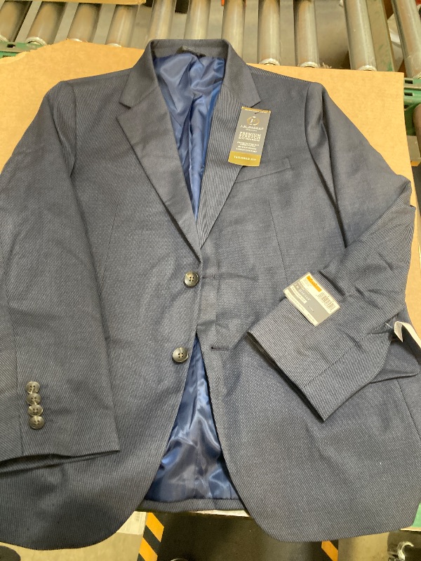 Photo 1 of Haggar JMH Tailored Prominent Twill Mens Stretch Fabric Modern Fit Suit Jacket, 44 Short, Blue
