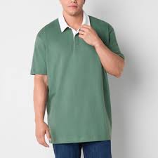 Photo 1 of Arizona Big and Tall Mens Classic Fit Short Sleeve Striped Rugby Shirt size XLT
