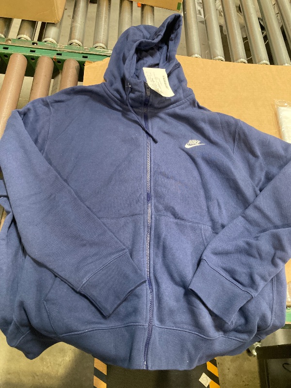 Photo 1 of Nike Sportswear Club Fleece Full-Zip Hoodie Midnight Navy/White  size xl 