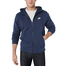 Photo 1 of Nike Sportswear Club Fleece Full-Zip Hoodie Midnight Navy/White  size xl 