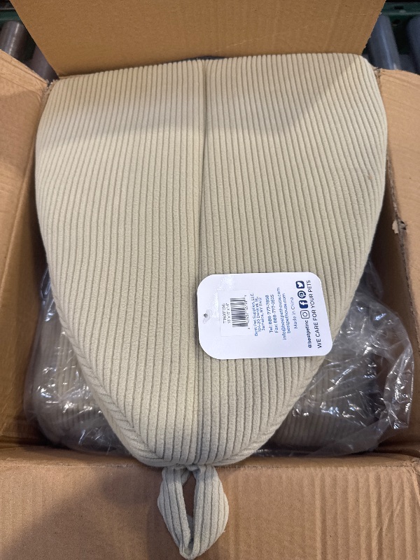 Photo 1 of Best Pet Supplies Pet Tent-Soft Bed for Dog and Cat Beige Corduroy, 16" x 16" x H:14"