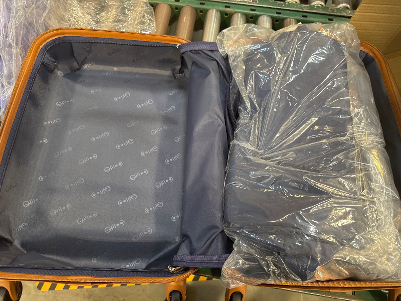 Photo 1 of Coolife Suitcase Set 3 Piece Luggage Set Carry On Hardside Luggage with TSA Lock Spinner Wheels (Navy, 3 piece set (DB/TB/20))
