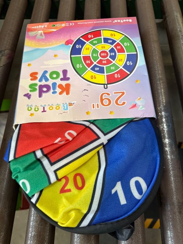 Photo 1 of 29" Large Dart Board for Kids, BooTaa Kids Dart Board with 12 Sticky Balls, Boys Toys, Indoor/Sport Outdoor Fun Party Play Game Toys, Birthday Gifts for 3 4 5 6 7 8 9 10 11 12 Year Old Boys Girls