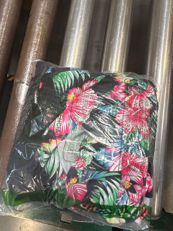 Photo 1 of ADIRUN Girls Tankini Bathing Suits Size 12-14 Two Piece Tropical Print Pleated Tween Girls Swimsuits Adjustable Straps with Ruffle Drawstring Skirt Swimwear Black Floral 13-14 Years