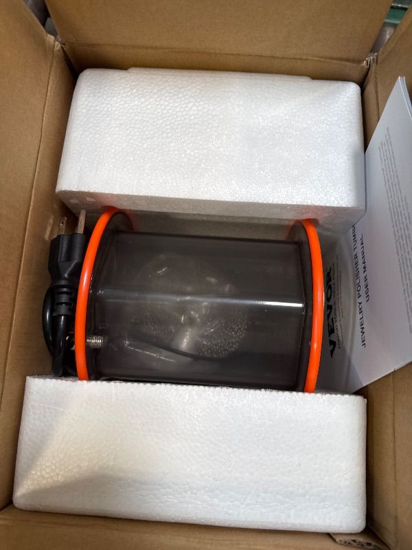 Photo 1 of VEVOR Jewelry Polisher Tumbler, 6.6lbs/3kg Capacity Mini Rotary Tumbler Machine with 0-60 Minutes Timer, 5 Speeds Jewelry Rotary Finisher for Surface Polishing Grinding Buffing Gemstones Jewels Coins