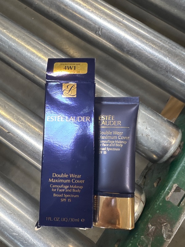 Photo 1 of Estée Lauder Double Wear 24-Hour Maximum Cover Camouflage Foundation for Face and Body SPF 15 | Full Coverage | Covers Scars & Tattoos, 1.0 Fl Oz, 4W1 Honey Bronze