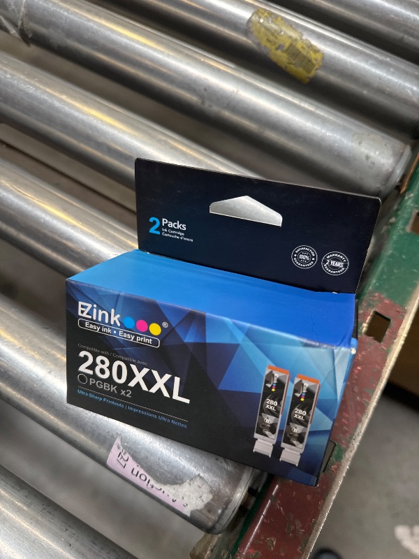 Photo 1 of E-Z Ink Compatible Ink Cartridge Replacement for Canon PGI-280XXL PGI 280 XXL Compatible with PIXMA TR7520 TR8520 TS6120 TS6220 TS8120 TS8220 TS9120 TS9520 TS9521C Printer (2 PGBK)