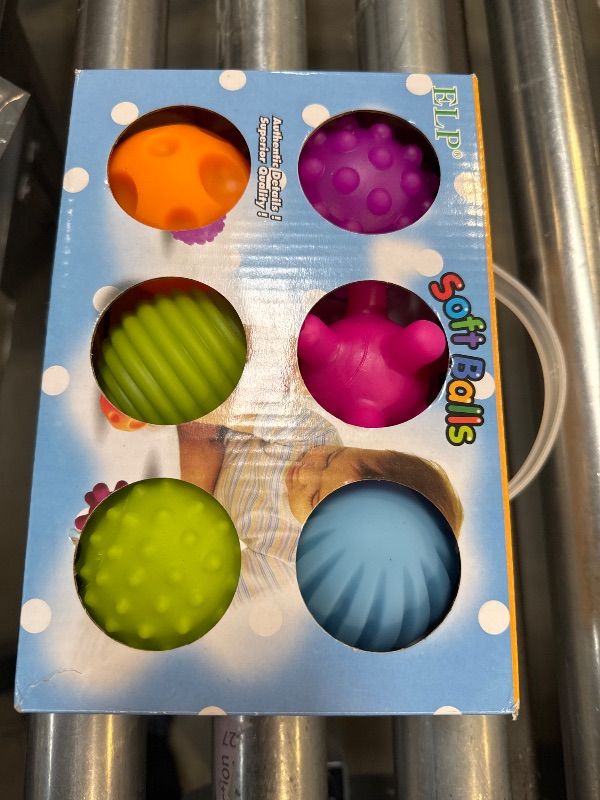 Photo 1 of ROHSCE Sensory Ball for Babies 6 to 12 Months, Baby Balls for Toddlers 1-3 Massage Stress Relief, Textured Multi Sensory Balls Gift Sets, Montessori Sensory Toys 6 Spikey Squeeze Ball for Infant Kids