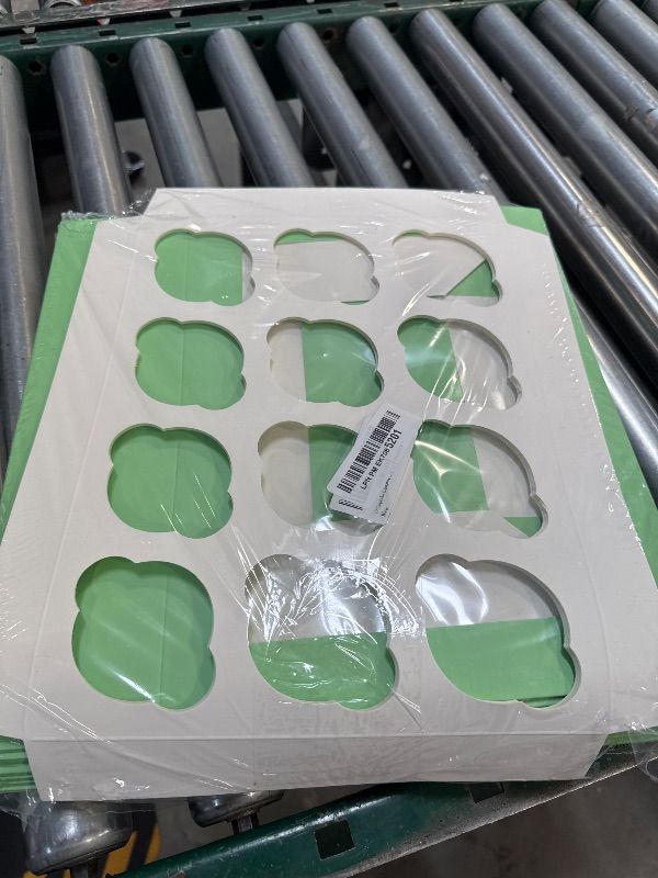 Photo 1 of 12 Cupcake Containers 10-Packs Avocado Cupcake Box Cupcakes Carrier, 12 Cupcake Boxes with Window 13"x10"x3.5"?Auto-pop up?