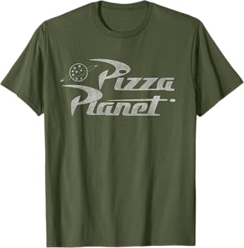 Photo 1 of Disney Pixar Toy Story Pizza Planet Faded Distressed Logo T-Shirt Green - S 