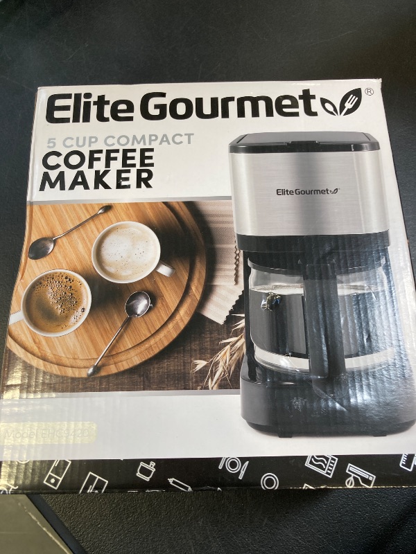 Photo 1 of Elite Gourmet EHC9420 Automatic 5-Cup Brew & Drip Coffee Maker with Pause N Serve Reusable Filter, On/Off Switch, Water Level Indicator