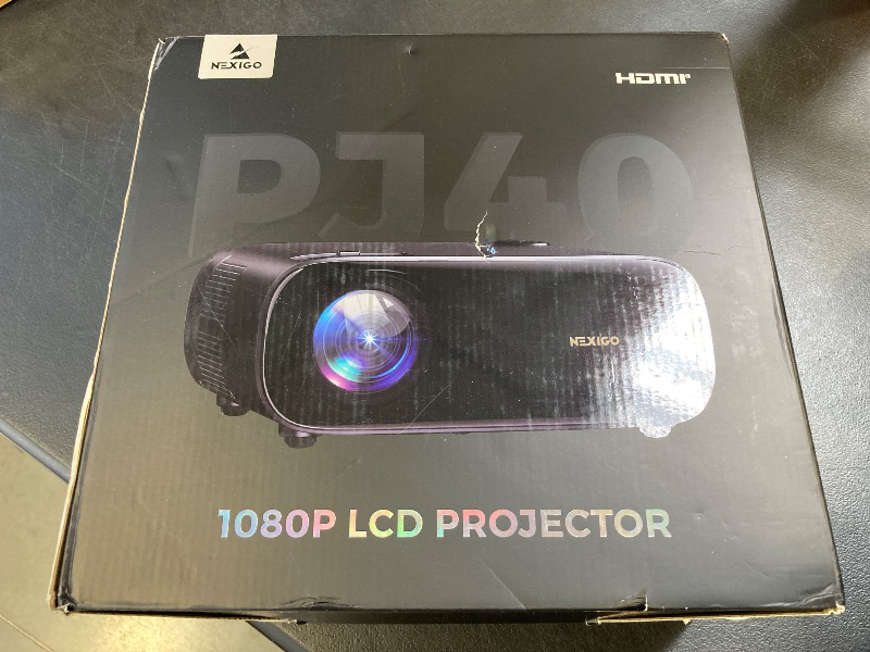 Photo 1 of NexiGo PJ40 (Gen 3) Projector with WiFi and Bluetooth, D65 Calibrated, Native 1080P, 4K Supported, Projector for Outdoor Movies, 20W Speakers, Home Theater, Compatible w/TV Stick , iOS, Android (Renewed)