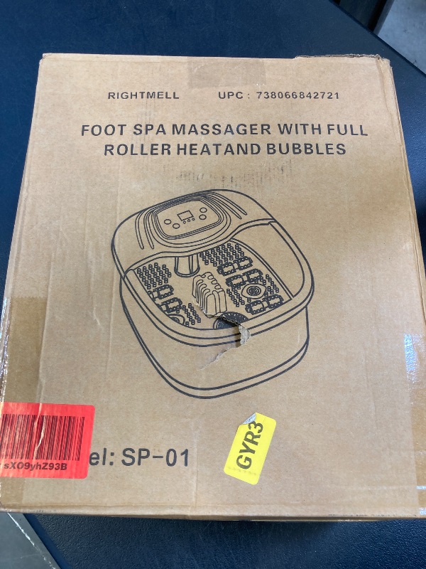 Photo 1 of RIGHTMELL Foot Spa Bath Massager with Heat, Epsom Salt, Bubbles, Vibration and Red Light, Tub for Stress Relief, Foot Soaker, Birthday Gifts for Mom Dad Women Men Her Him