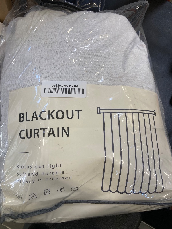 Photo 1 of 100% Blackout Shield Pinch Pleated Curtains 96 Inches Long, Linen Blackout Curtains for Bedroom/Living Room, Thermal Insulated Blackout Drapes with Liner, W40xL96, Beige White