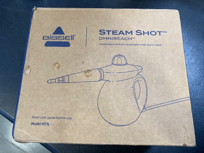 Photo 1 of BISSELL® Steam Shot™ OmniReach handheld portable steam cleaner for tile, grout, windows, bathrooms, kitchens, fabric steaming tool, includes 10 tools