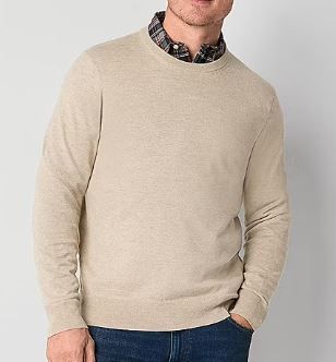 Photo 1 of St. John's Bay Fine Gauge Men's Crew Neck Long Sleeve Pullover Sweater - XXL